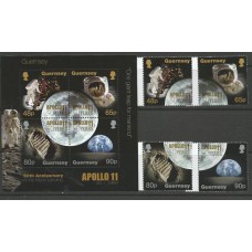 Guernsey - 1753/6+F1753 - 50 Anos Apollo 11