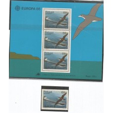 Madeira - 111 + Bl.7 - Europa86 /Ave, Navio