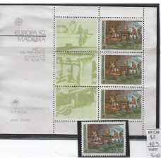 Portugal - 082+Bl.3 - Tema Europa 1982