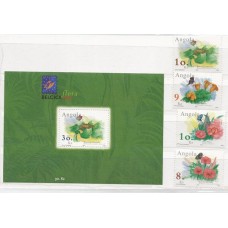 Angola - Borboletas/Flores/Belgica 2001