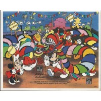 Antigua & Barbuda - Disney/Mickey celebrando o novo Ano Chinês com a dança do Dragão/HongKong94