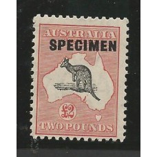 Australia - Canguru Filigrana VI Specimen £2