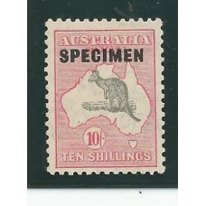 Australia - Canguru Filigrana VI Specimen 10S