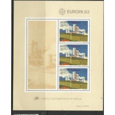 Açores - Bloco 04 - Tema Europa 1983 /Grandes obras do gênio Humano