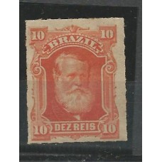 37 - D.Pedro II Percé Barba Branca 10 Réis vermelho 37 - D.Pedro II Percé Barba Branca 10 Réis vermelho