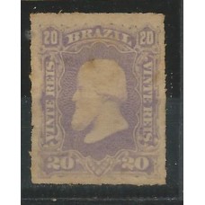38 - D.Pedro II Percé Barba Branca 20 Réis violeta 38 - D.Pedro II Percé Barba Branca 20 Réis violeta