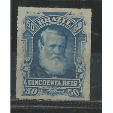 39 - D.Pedro II Percé Barba Branca 50 Réis Azul 39 - D.Pedro II Percé Barba Branca 50 Réis Azul