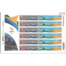 C-3401/3ST - Entrega das Bandeiras Jogos Paralímpicos- Rio 2016 Folha com 6 trípticos C-3401/3ST - Entrega das Bandeiras Jogos Paralímpicos- Rio 2016 Folha com 6 trípticos