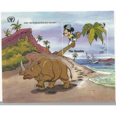 Gambia - Disney/Mickey e Rinoceronte