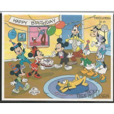 Gambia - Disney/ Aniversário 60 Anos Mickey/Bolo