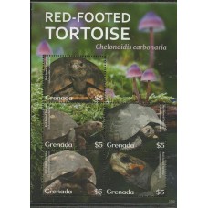 Grenada - Tartaruga / Red-Footed Minifolha