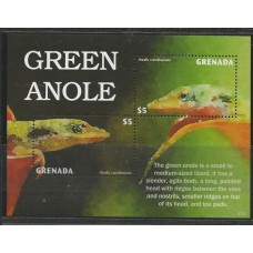 Grenada - Green Anole / Réptil Bloco