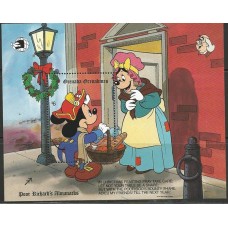 Grenada Grenadines - Disney/Natal 1989/Mickey oferece pão à uma senhora pobre