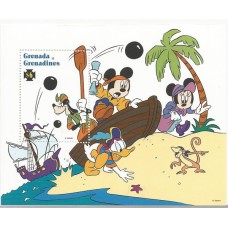 Grenada Grenadines - Disney/Mickey e seus amigos atacados por piratas