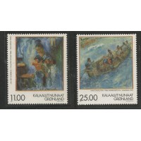 Groelandia - 304/5 - Homenagem ao Pintor Hans Lynge