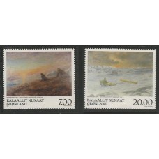 Groelandia - 316/7 - Homenagem ao Pintor Peter Rosing