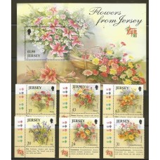 Jersey - 0854/9+Bl.23 - Flores de Jersey/Exposição Italia98