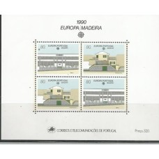 Madeira - Bloco 11 - tema Europa 1990/Estabelecimentos Postais