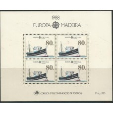 Madeira - Bloco 09 - Tema Europa 1988/ Transportes e Comunicações