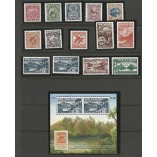 Nova Zelandia - Aves/ Centenário da 1ª emissão de selos ilustrados com paisagens