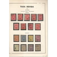 BRASIL - Folha de Álbum com selos de TAXA DEVIDA (PB07) BRASIL - Folha de Álbum com selos de TAXA DEVIDA (PB07)