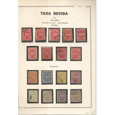 BRASIL - Folha de Álbum com selos de TAXA DEVIDA (PB07) 