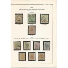 BRASIL - Folha de Álbum com selos de Jornais e Cruzeiros SSobretaxados (PB09)