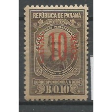 Canal Zone - Tx-10 - Selo Panamá de 1913 com sobrecarga vermelha Canal Zone - Tx-10 - Selo Panamá de 1913 com sobrecarga vermelha