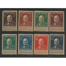 Portugal - 0600/7 - Centenário do Selo. Retrato de Sir Rowland Hill