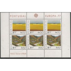 Portugal - Bloco 020 - Tema Europa 1977/Paisagens