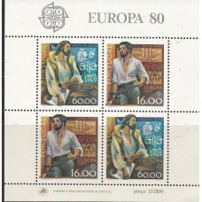 Portugal - Bloco 030 - Tema Europa 1980/Personagens Célebres