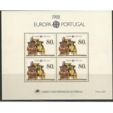 Portugal - Bloco 058 - Tema Europa 1988/Transportes e Comunicações