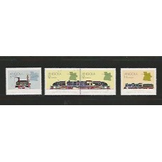 Angola -  764/7 - Comboios  Antigos - Caminhos de Ferro - Luanda  - Benguela - Locomotivas - Vapor - 