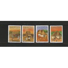 Angola - 0858/61 - `EXPO92´  - Exposição Universal  em SÉVILHA - Habitações  Tradicionais - COKWE - MBALI - DOIS AMBWELAS - ALTO ZAMBEZE 