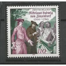 Alemanha Federal - 1947 - Chefe Religioso Nikolaus Ludwig von Zinzendorf