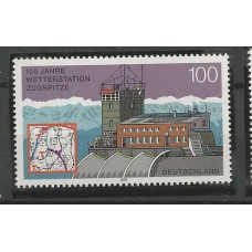 Alemanha Federal - 1959 - Centenário da Estação Metereolºgica de  Zugspitze