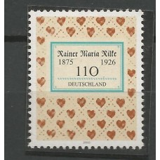 Alemanha Federal - 1986 - 125 aniverSório do nascimento dp poeta Rainer Maria Rilke