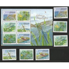 Alderney - 370/5 + Bl.24 - Libélulas/Farol