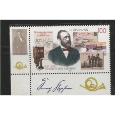 Alemanha Federal - 1744 - Centenário da morte de d'Heinrich von Stephan