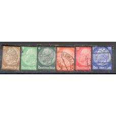 Alemanha - 503/8- Morte Presidente Hindenburg Carimbados