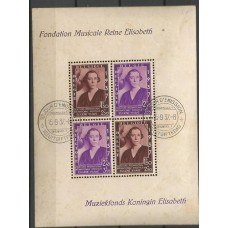 Bélgica - Bloco 7 - Fundação Musical Rainha Elisabeth carimbado Bélgica - Bloco 7 - Fundação Musical Rainha Elisabeth carimbado