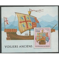 Benin - Navios antigos/Caravela(TRAN-B017)