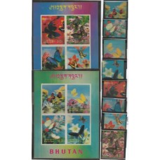 Bhutan - Borboletas/Flores (FAU-BH25)