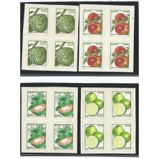 Regulares - 754/7 - Novas Frutas de 1998 Quadras Regulares - 754/7 - Novas Frutas de 1998 Quadras