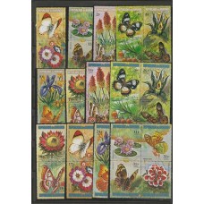Burundi - Borboletas e Flores(FAU-B184B)