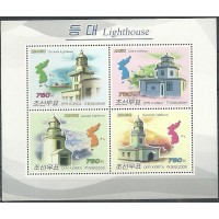 Coréia do Norte - Farol/Mapa(TRAN-C036)