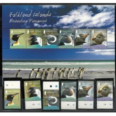 Falkland - 1020/5+Bl.38 - Aves/Pinguins