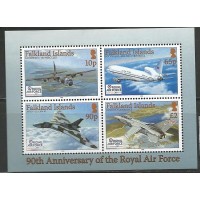Falkland - Bloco 036 - 90 Anos Royal Air Force Falkland - Bloco 036 - 90 Anos Royal Air Force