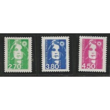 França - 3005/7 - Tipo Marianne do Bicentenério