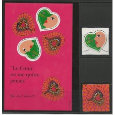 França - 3295/6 + Bloco 27 - Yves Saint Laurent